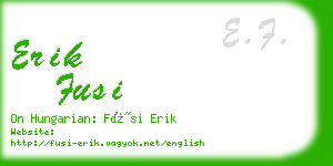 erik fusi business card